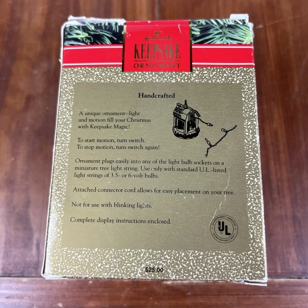 Hallmark Ornament 1990 Santa's Ho-Ho-Hoedown Magic Light & Motion, Untested